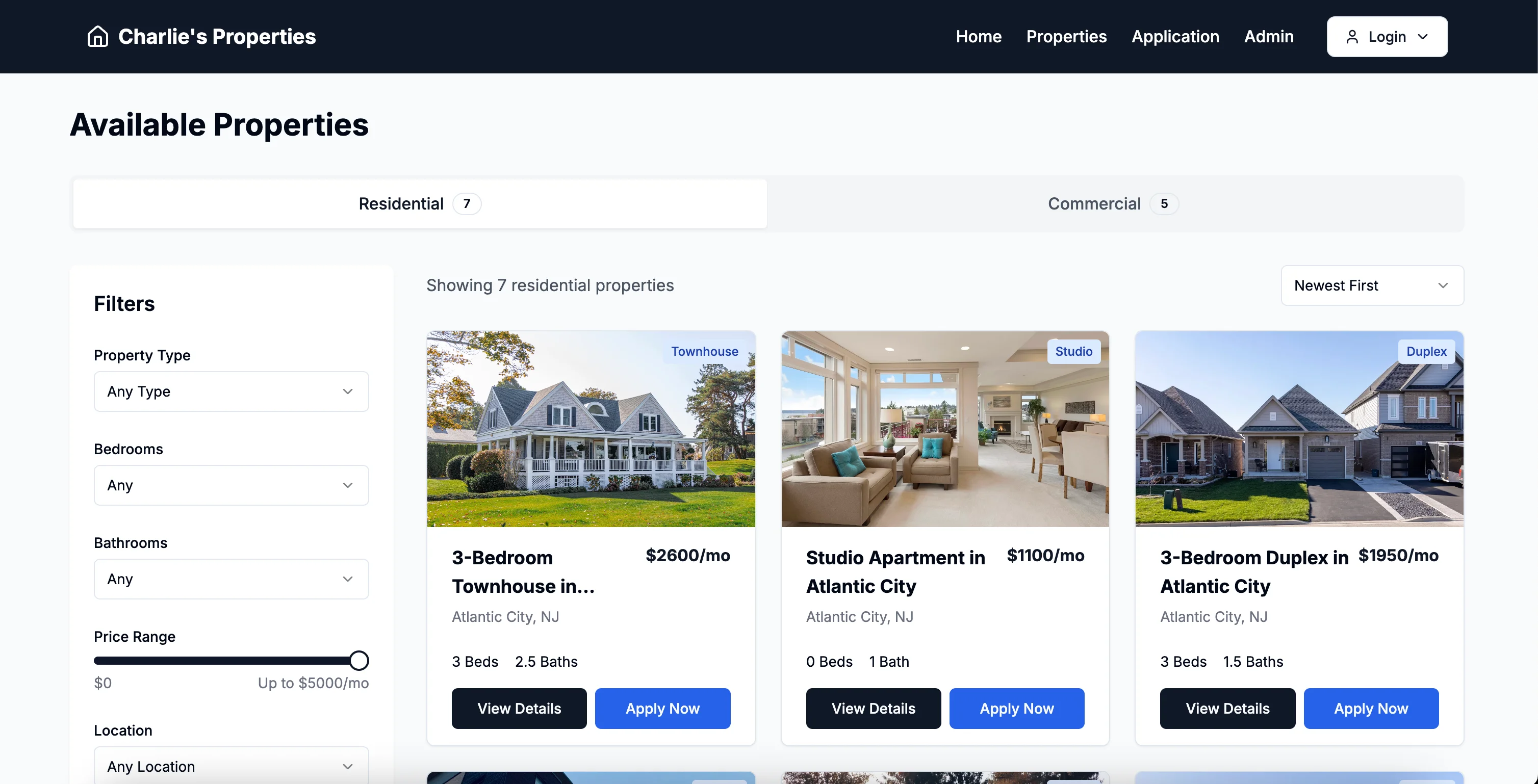 Property platform screenshot 1